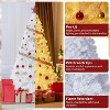 TackView Prelit Christmas Tree, with Warm White LED Lights & Sturdy Stand, White Tinsel Xmas Decorations for Homes Offices, Parties - 4 of 4