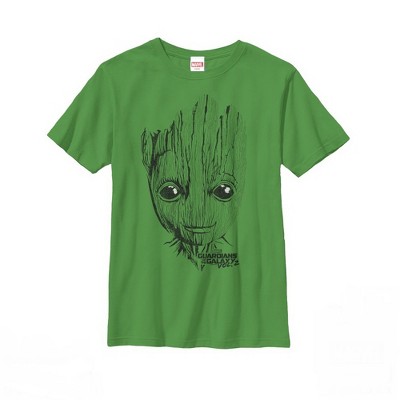 Boy's Marvel Guardians Of The Galaxy Vol. 2 Groot Face T-shirt : Target