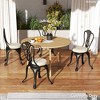 Outsunny Outdoor Chair Cushions Set of 4, Round Seat Cushions for Dining Chairs Bistro Chairs with Machine Washable Cover, 15" x 15" x 3" - 3 of 4