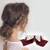 Unique Bargains Elegant Dots Pearl Bow Hair Clips Red White 1 Pc - 2 of 4