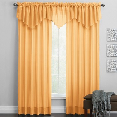 BrylaneHome BH Studio Sheer Voile Ascot Valance