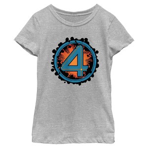 Girls The Fantastic Four: First Steps Halftone Number Logo T Shirt - 1 of 4