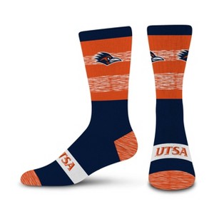 NCAA Texas San Antonio Roadrunners Mixer Crew Socks: Cushioned Heel & Toe, Knit Fabric - 1 of 3