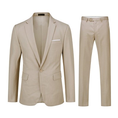 Cloudstyle Men's 2-Piece Suits Slim Fit 1 Button Dress Suit Jacket Blazer & Pants Set