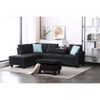 Racxily L Shaped Modular Sectional Sofa Linen Couch - 3 of 4