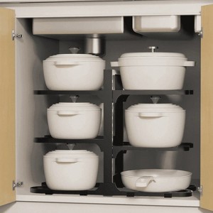 LunaLulinlk Pots and Pans Organizer, Stainless Steel Pots Organizer Rack for Cookware, Heavy Duty Pots Rack for Kitchen Storage - 1 of 4