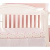 Everyday Kids 2 Pack Fitted Girls Crib Sheets, Soft Breathable Microfiber, Fits Standard Crib Mattress 28"x52", White & Pink Floral Design - 3 of 4
