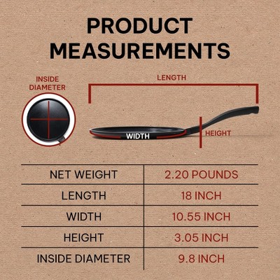 Alva Energy 9.8" Black Ceramic Nonstick Crepe Pan