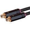 Monoprice 1-Male to 2-Female RCA Y-Adapter - 1 Feet - Black | Gold Plated Connectors, Double Shielded With Copper Braiding - Onix Series - 3 of 4