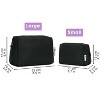 Narwey Travel Cosmetic Bag Organizer Toiletry Bag Make Up Bags with Compartments for Women Girls (Large, Black) - 2 of 3