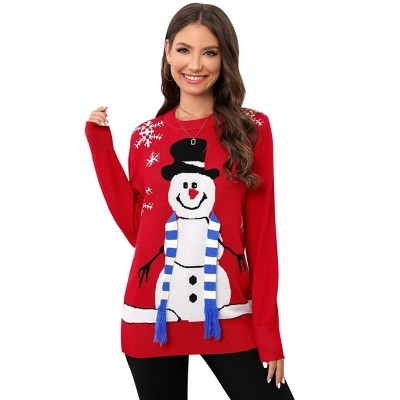 Coolmee Sweaters for Women Fall Fashion Fashion Long Sleeve Crewneck Pullover Knit Sweater Tops