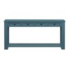 YOOCOZZ Solid Wood Rustic Chic Console Table with Bottom Shelf and Storage Drawers - 2 of 4