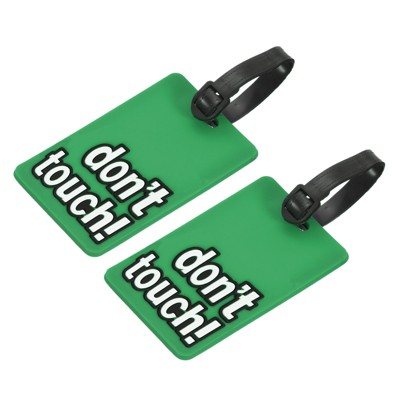 Unique Bargains PVC Adjustable Strap Backpack Travel ID Luggage Tag 2 Pcs