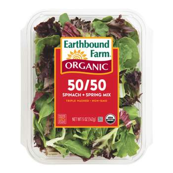 Earthbound Farm Organic Half & Half Baby Spinach & Spring Mix - 5oz