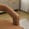 Vynxaria 25.79 Inch Modern Accent Chairs, Brown PU Barrel Shape, Wooden Legs, Armrests, for Dining, Kitchen, Living Spaces - 4 of 4