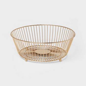 Delavan Collection Metal Wire Fruit Bowl Gold - Threshold™