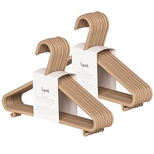 3 Sprouts Kids & Baby Wheat Straw Plastic Hangers 30 pack - Brown - 1 of 4