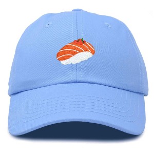 Dalix Salmon Nigiri Embroidered Sushi Cotton Dad Hat Baseball Cap Adjustable Womens - 1 of 4