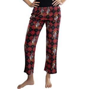 Harry Potter Juniors Hogwarts Houses Crest Cropped Lounge Pants Pajamas - 1 of 3