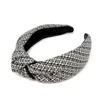 Wrapables Wide Knotted Headbands, Top Knot Headbands for Women and Girls, Black Tweed - 2 of 4