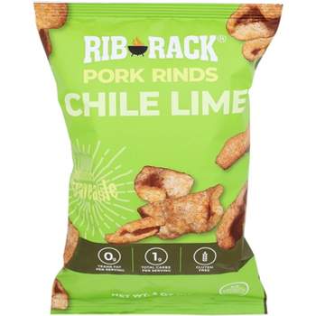 Rib Rack Chili Lime Pork Rinds - Case of 12 - 4 oz