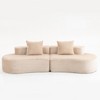 Grungis Comfy Corduroy Sofa Couch with 1 Seater,Modern Moon Bay Sofa with A Removable Pillow,Compressed Sofa for Living Room Furniture - 4 of 4