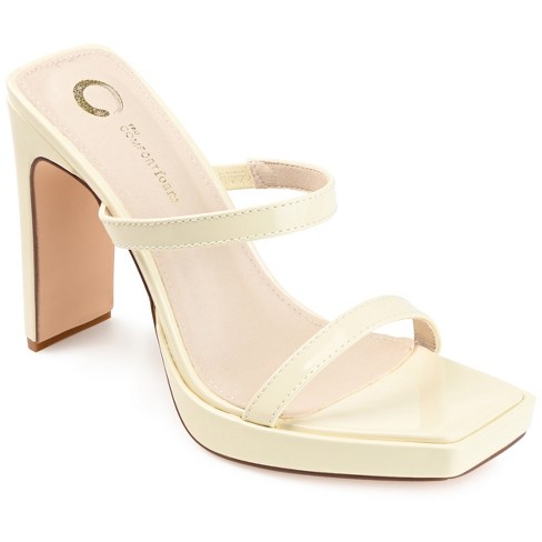 Off white open toe heels sale
