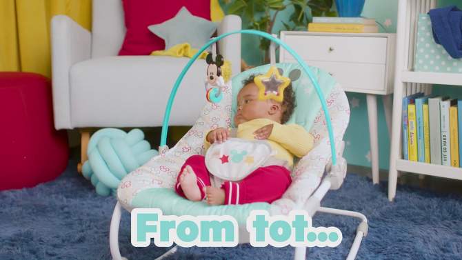 Bright Starts Mickey Mouse Original Bestie Infant to Toddler Rocker, 2 of 17, play video