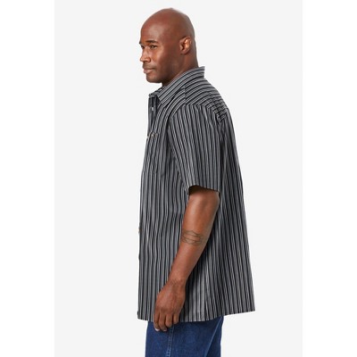 KingSize Striped Short-Sleeve Sport Shirt
