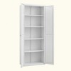 KIGFTSOD 2-Door Metal Storage Cabinet, Tall Steel Pantry with Adjustable Shelves, Freestanding Locker for Kitchen, Living Room, Office - 2 of 4