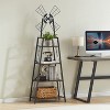 4-Tier Narrow Book Shelf, Bookcase for Home Office, Living Room - 2 of 4