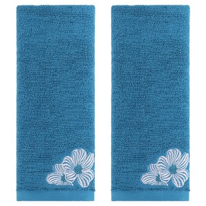 REGALWOVEN Cotton Soft Absorbent Embroidered Floral Hand Towel for Bathroom 14" x 31" 2 Pcs - 1 of 4