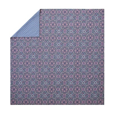 King Size Blue Cotton Reversible Quilt Set