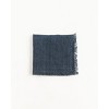 Slickblue Stone Washed Linen Cocktail Napkins, 12 x 12 Inch Cloth Napkins in Oyster or Navy, Multiple Sets - 2 of 3