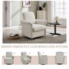 Anybear Swivel Accent Chair Modern Barrel Armchair with Wood Base - 2 of 4