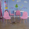 Emma and Oliver 4 Pack Kids Shaggy Dog Accent Chair - Desk Chair - Playroom Chair - image 2 of 4