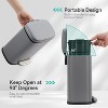 Stainless Steel Trash Can with Lid – Soft Close Step-On Pedal, Fingerprint-Resistant, Ideal for Kitchen or Bathroom - 3 of 4