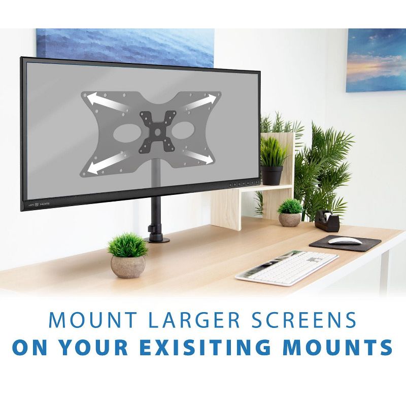 Mount-It! VESA Mount Adapter Plate | Monitor & TV Mount Extender Conversion Kit | Fit Up to 400x200 mm Patterns, Heavy-Gauge Steel | Hardware Included, 2 of 8