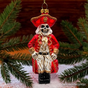 Pirate of the High Seas Glass Ornament, Halloween Tree Decoration| OrnamentallyYou - 1 of 4