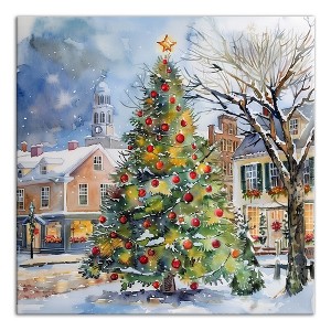 Creative Products Christmas Town Square 24 x 24 Canvas Wall Art - 1 of 4