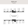 Progress Lighting Replay 6-Light Bath Vanity Bracket, Textured Black, Etched Glass Shades - 2 of 3