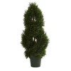 Nearly Natural Double Pond Cypress Spiral Artificial Topiary Tree UV Resistant (Indoor/Outdoor) - 4 of 4