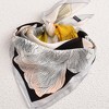 Anna-Kaci Women's Large Floral Print Square Ring Scarf with Soft Silky Fabric Lightweight Versatile Fashion Accessory - 2 of 3