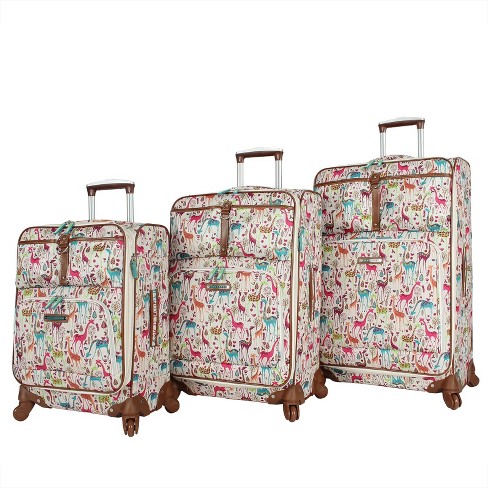 Steve Madden Designer Luggage Collection - 3 Piece Softside Expandable  Lightweight Spinner Suitcase Set - Travel Set includes 20 Inch Carry on, 24