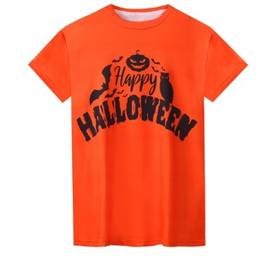 Lars Amadeus Men's Halloween Short Sleeved Party Pumpkin Printed Graphic T-Shirt