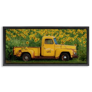 Stupell Industries Yellow Pickup in Sunflower Field, 25" x 11" - 1 of 4