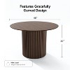 Dovelina Mid-Century Wood Round Dining Table Kitchen Table Dining Room Table for 4 People - 46", Black - 4 of 4