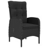vidaXL Patio Dining Set 5 Piece Black - 59.1" Table Length - 3 of 4