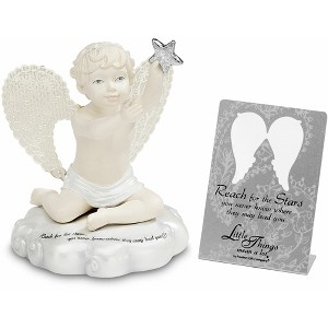 Pavilion Gift Company - Reach for the Stars - 3.5" Cherub Holding Star - Decorative Objects - 1 of 3