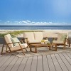 Christopher Knight Home Paloma Outdoor Acacia Wood 4 Seater Chat Set with Cushions - 2 of 4